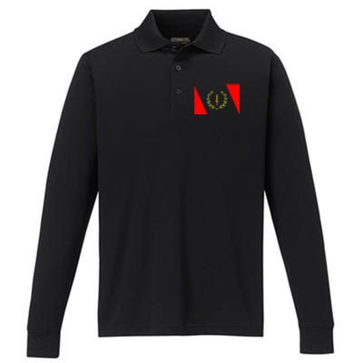 African American Heritage Flag Black History 1967 Performance Long Sleeve Polo