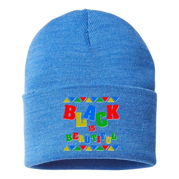 African American History Month Black Is Beautiful Gift Sustainable Knit Beanie