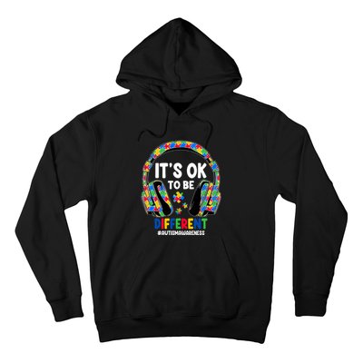 Autism Awareness Headphones ItS Ok To Be Different Hoodie