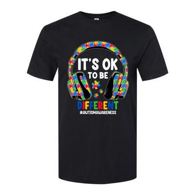 Autism Awareness Headphones ItS Ok To Be Different Softstyle CVC T-Shirt