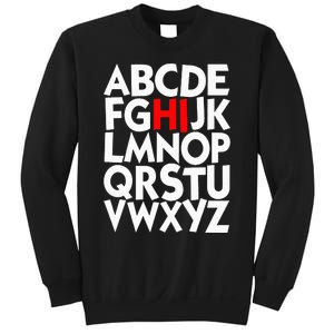 Alphabet ABCs Hi Kindergarten Alphabet learn ABCs  Sweatshirt