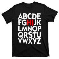 Alphabet ABCs Hi Kindergarten Alphabet learn ABCs  T-Shirt