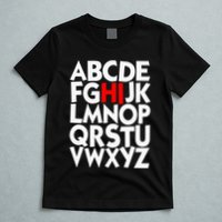 Alphabet ABCs Hi Kindergarten Alphabet learn ABCs  T-Shirt