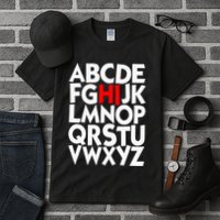 Alphabet ABCs Hi Kindergarten Alphabet learn ABCs  Tall T-Shirt