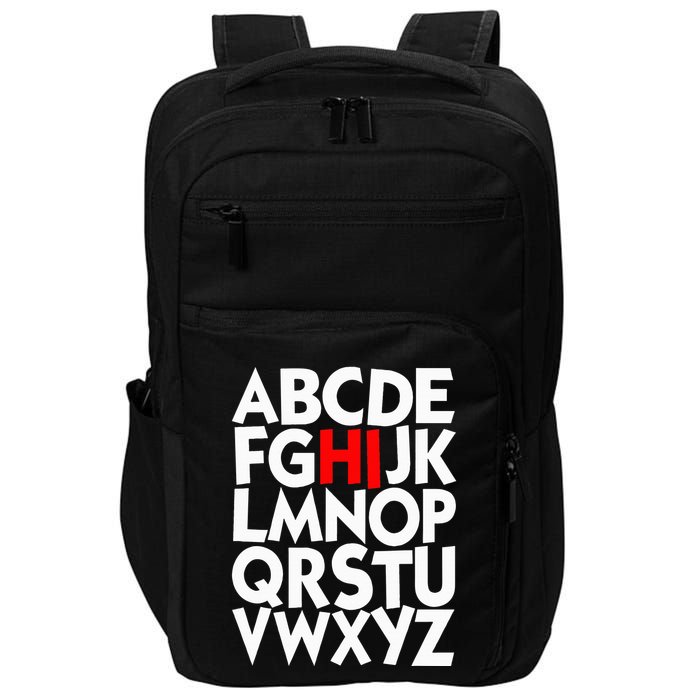 Alphabet ABCs Hi Kindergarten Alphabet learn ABCs  Impact Tech Backpack