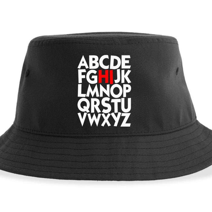 Alphabet ABCs Hi Kindergarten Alphabet learn ABCs  Sustainable Bucket Hat
