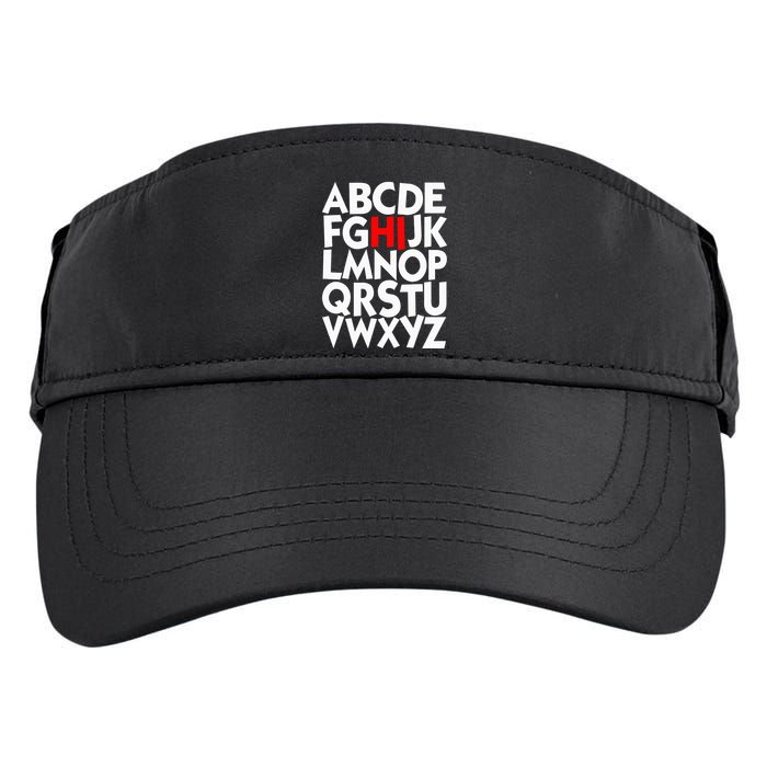 Alphabet ABCs Hi Kindergarten Alphabet learn ABCs  Adult Drive Performance Visor