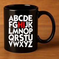 Alphabet ABCs Hi Kindergarten Alphabet learn ABCs  11oz C Handle Ceramic Mug