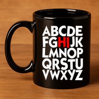 Alphabet ABCs Hi Kindergarten Alphabet learn ABCs  11oz C Handle Ceramic Mug