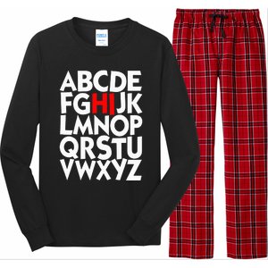 Alphabet ABCs Hi Kindergarten Alphabet learn ABCs  Long Sleeve Pajama Set