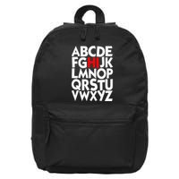 Alphabet ABCs Hi Kindergarten Alphabet learn ABCs  16 in Basic Backpack