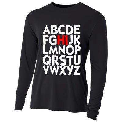 Alphabet ABCs Hi Kindergarten Alphabet learn ABCs  Cooling Performance Long Sleeve Crew