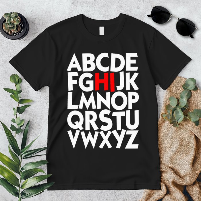 Alphabet ABCs Hi Kindergarten Alphabet learn ABCs  Premium T-Shirt