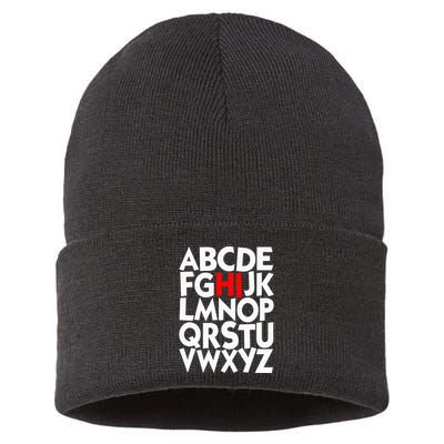Alphabet ABCs Hi Kindergarten Alphabet learn ABCs  Sustainable Knit Beanie