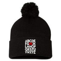 Alphabet ABCs Hi Kindergarten Alphabet learn ABCs  Pom Pom 12in Knit Beanie