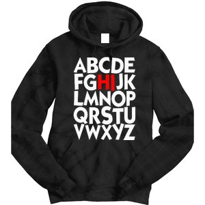 Alphabet ABCs Hi Kindergarten Alphabet learn ABCs  Tie Dye Hoodie