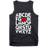 Alphabet ABCs Hi Kindergarten Alphabet learn ABCs  Tank Top