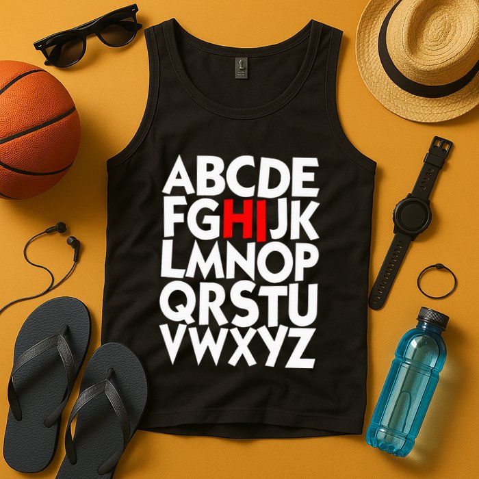 Alphabet ABCs Hi Kindergarten Alphabet learn ABCs  Tank Top