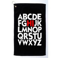 Alphabet ABCs Hi Kindergarten Alphabet learn ABCs  Golf Towel