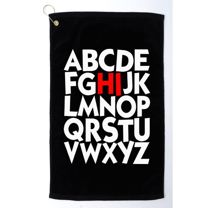 Alphabet ABCs Hi Kindergarten Alphabet learn ABCs  Golf Towel
