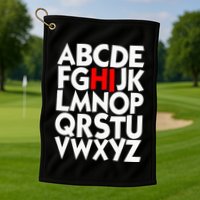 Alphabet ABCs Hi Kindergarten Alphabet learn ABCs  Golf Towel