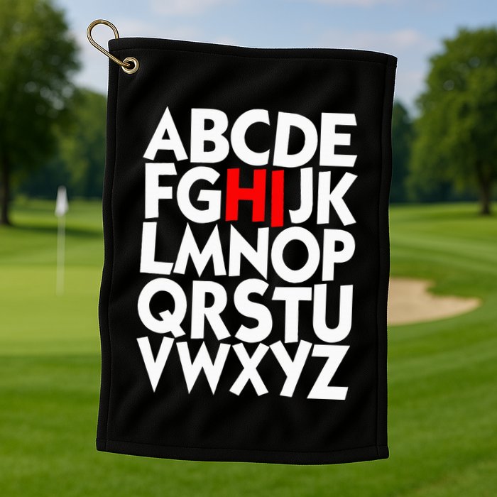 Alphabet ABCs Hi Kindergarten Alphabet learn ABCs  Golf Towel