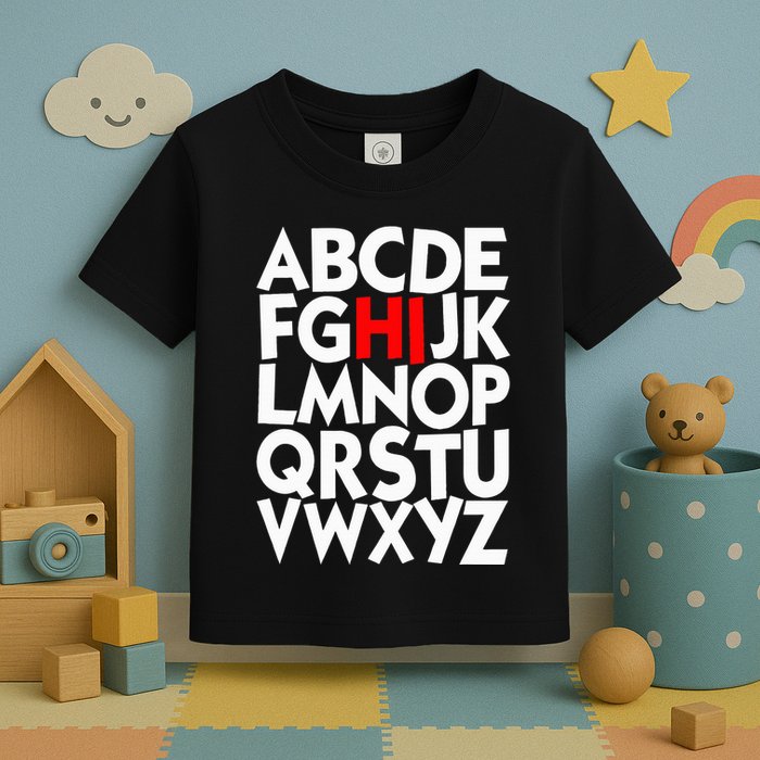 Alphabet ABCs Hi Kindergarten Alphabet learn ABCs  Toddler T-Shirt