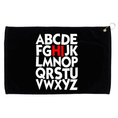 Alphabet ABCs Hi Kindergarten Alphabet learn ABCs  Grommeted Golf Towel