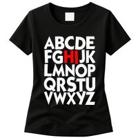 Alphabet ABCs Hi Kindergarten Alphabet learn ABCs  Womens T-Shirt
