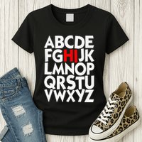 Alphabet ABCs Hi Kindergarten Alphabet learn ABCs  Womens T-Shirt