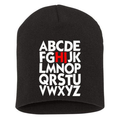 Alphabet ABCs Hi Kindergarten Alphabet learn ABCs  Short Acrylic Beanie