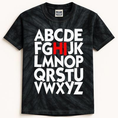 Alphabet ABCs Hi Kindergarten Alphabet learn ABCs  Kids Tie-Dye T-Shirt