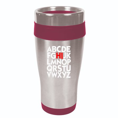 Alphabet ABCs Hi Kindergarten Alphabet learn ABCs  16oz Travel Tumbler