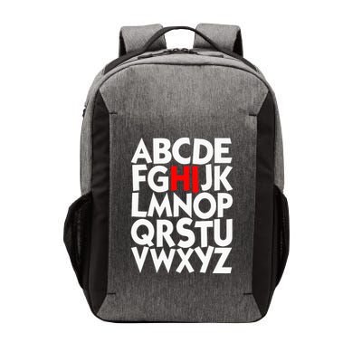 Alphabet ABCs Hi Kindergarten Alphabet learn ABCs  Vector Backpack