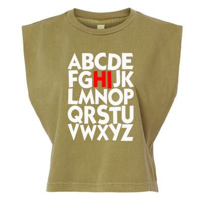 Alphabet ABCs Hi Kindergarten Alphabet learn ABCs  Garment-Dyed Women's Muscle Tee