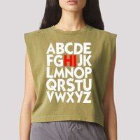 Alphabet ABCs Hi Kindergarten Alphabet learn ABCs  Garment-Dyed Women's Muscle Tee