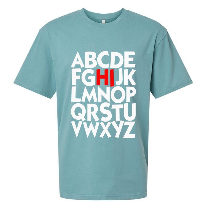 Alphabet ABCs Hi Kindergarten Alphabet learn ABCs  Sueded Cloud Jersey T-Shirt
