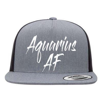 Aquarius Af Hooded Gift Flat Bill Trucker Hat