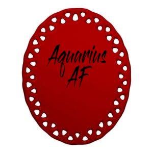 Aquarius Af Hooded Gift Ceramic Oval Ornament