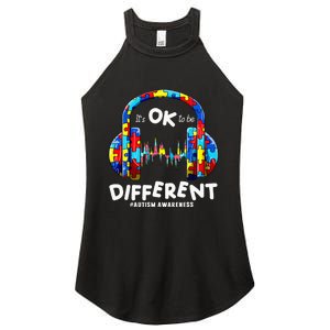 Autism Awareness Headphones Gamer Game Lover Women's Perfect Tri Rocker Tank