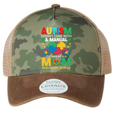 Autism Awareness Heart Of Support And Puzzle Piece Gift Legacy Tie Dye Trucker Hat