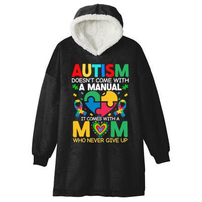 Autism Awareness Heart Of Support And Puzzle Piece Gift Hooded Wearable Blanket