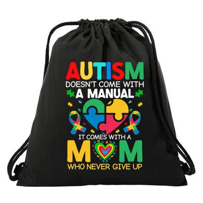 Autism Awareness Heart Of Support And Puzzle Piece Gift Drawstring Bag