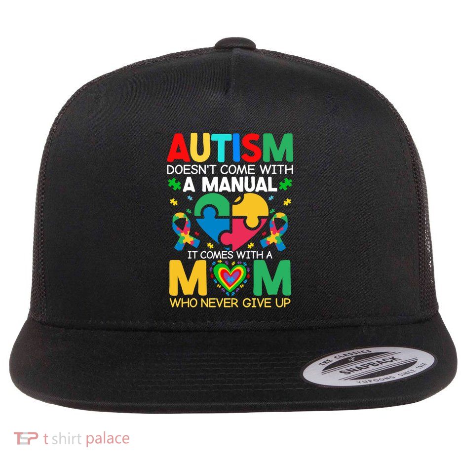 Autism Awareness Heart Of Support And Puzzle Piece Gift Flatbill Hat