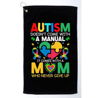 Autism Awareness Heart Of Support And Puzzle Piece Gift Golf Towel
