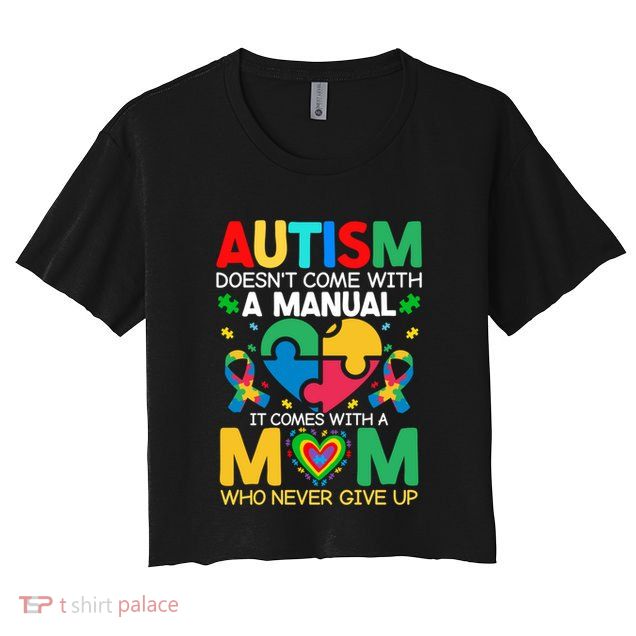 Autism Awareness Heart Of Support And Puzzle Piece Gift Crop Top
