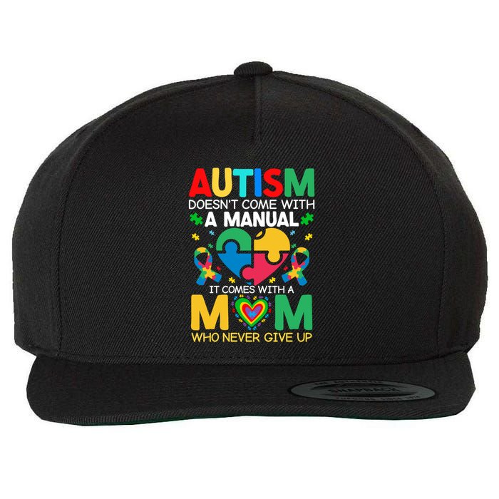 Autism Awareness Heart Of Support And Puzzle Piece Gift Wool Snapback Cap