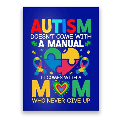 Autism Awareness Heart Of Support And Puzzle Piece Gift Poster