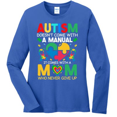 Autism Awareness Heart Of Support And Puzzle Piece Gift Ladies Long Sleeve Shirt