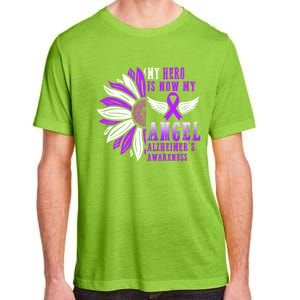 Alzheimers Awareness Hero Is Now My Angel Remembrance Purple Gift Adult ChromaSoft Performance T-Shirt